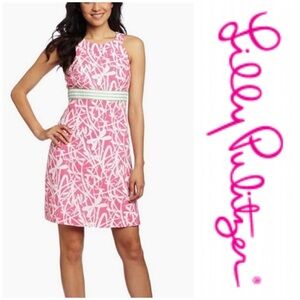 Lilly Pulitzer Tinsley Seersucker Halter Dress Cotton Light Fire Dragonfly NWT 6